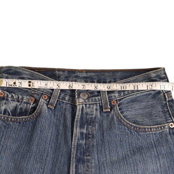 Vintage 90's Levi's 501 Jeans High Waist Straight Leg Blue Size 29 - Picture 3 of 10